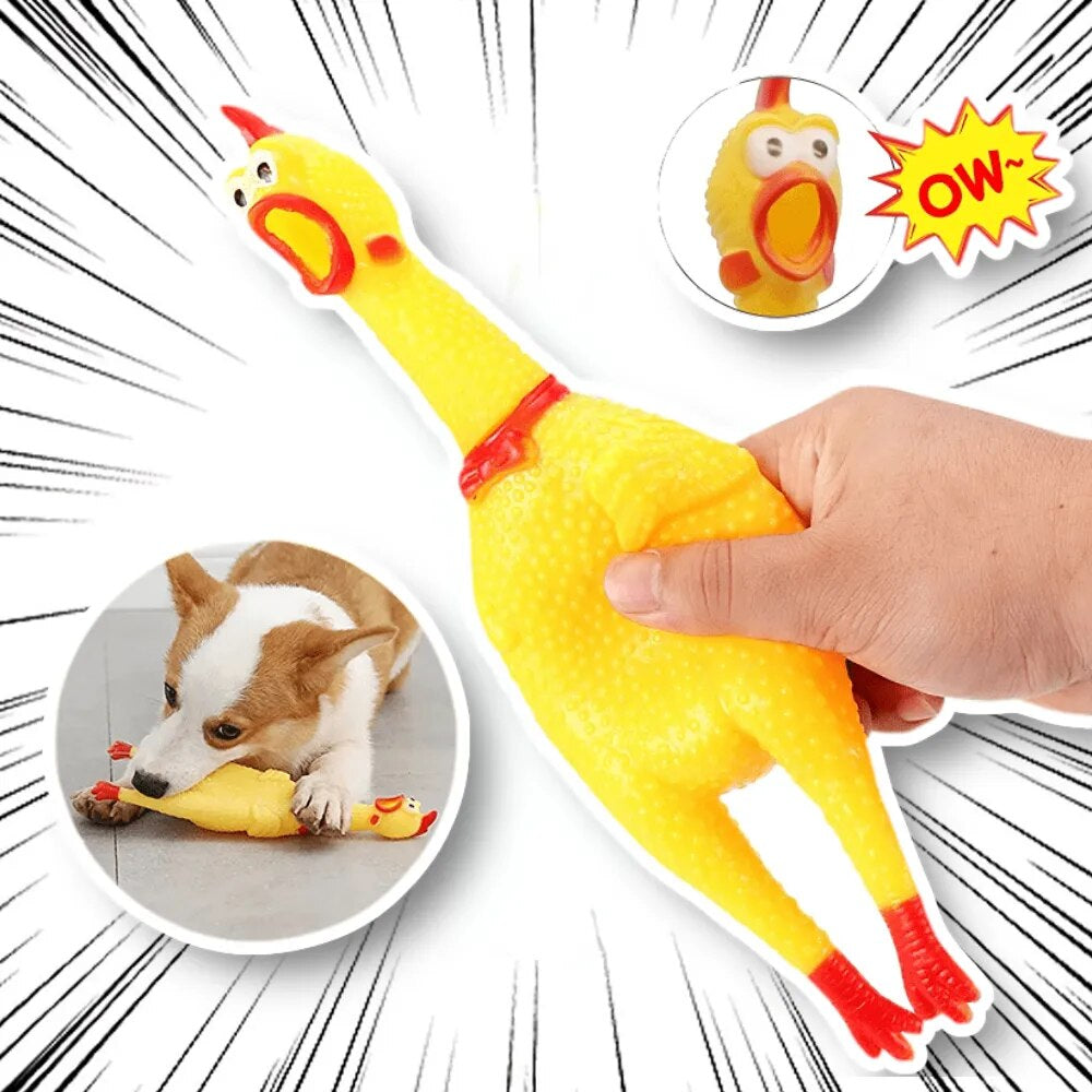 Funny Screaming Chicken Pet Dog Chew Toys Squeeze Sound Molar Chew Toys for Small Medium Large Dogs Chicken Pet Dog Toy Puppy