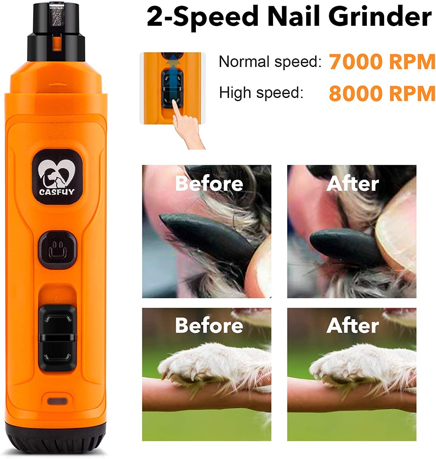 Dog Nail Grinder  New Version 2-Speed