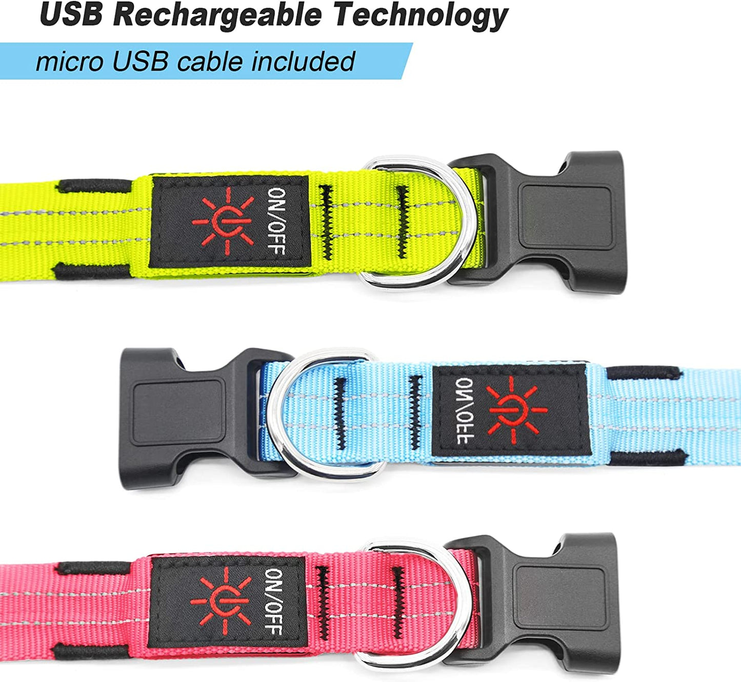 Rechargeable Light Up Dog Collar