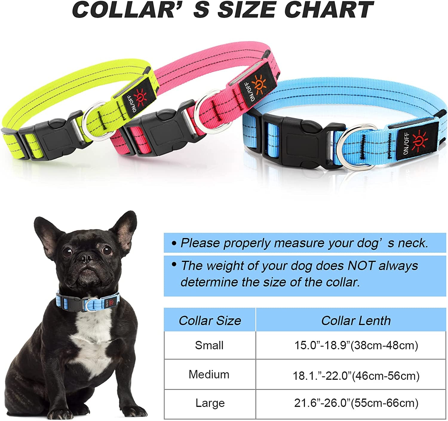 Rechargeable Light Up Dog Collar