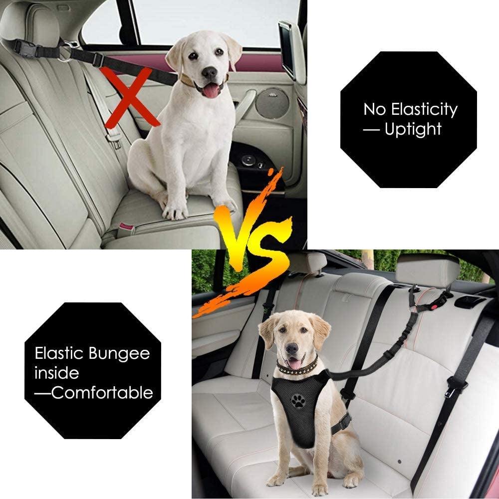 Dog Seat Belt, 2 Pack Pet Car Seatbelt Headrest Restraint